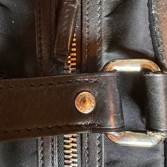 Prada Bauletto Black Nylon Leather Shoulder Bag With
Authentication Card - Picture 14 of 15